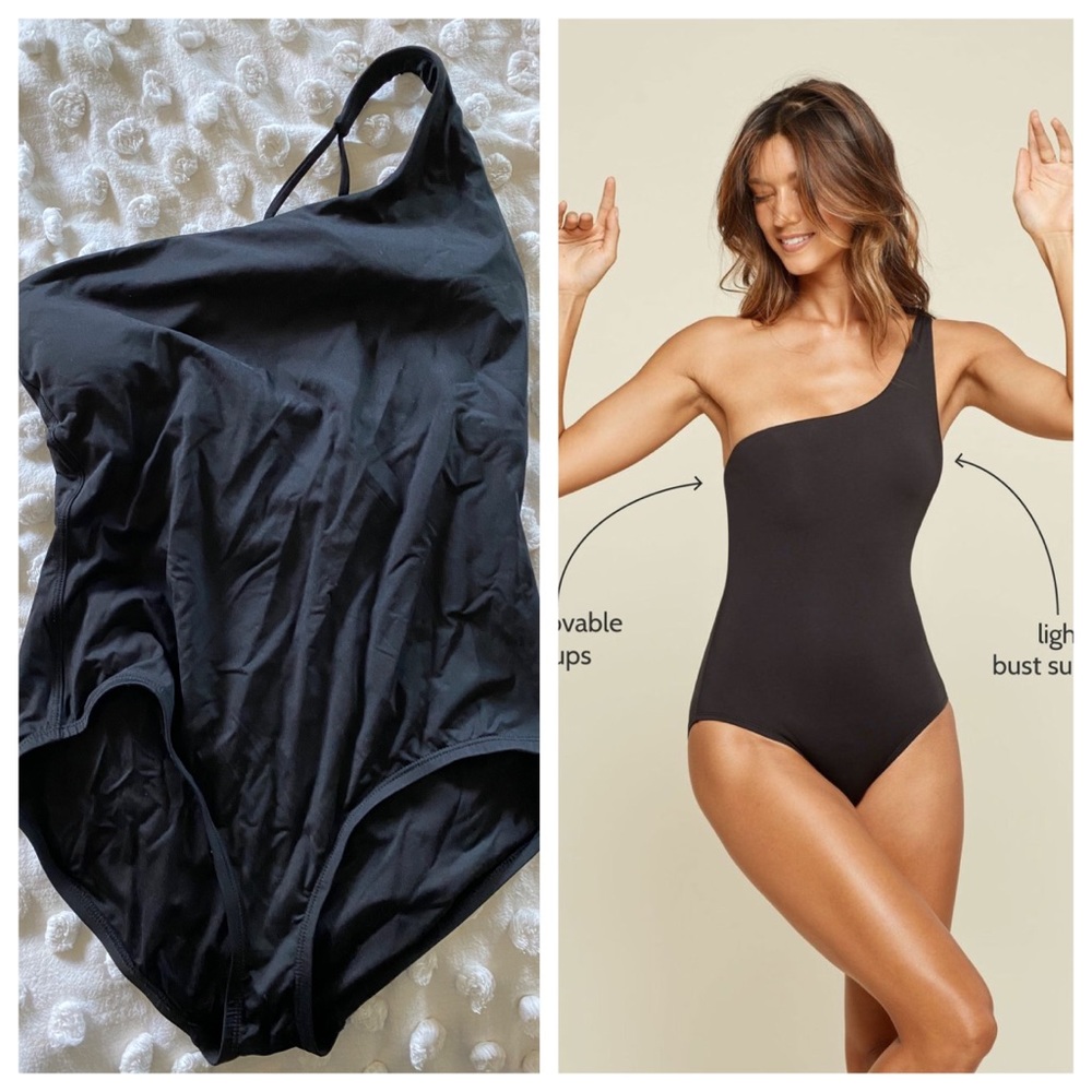 Andie Swim Wynwood One Shouldet Swimsuit L